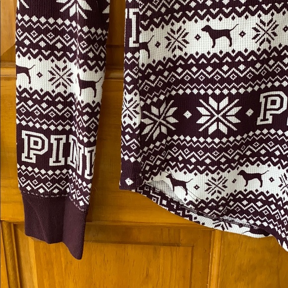 VS PINK Thermal Sleep Henley, Base Layer - Picture 4 of 8